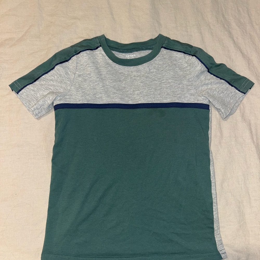 Carter's Green and Gray Short Sleeve Tee